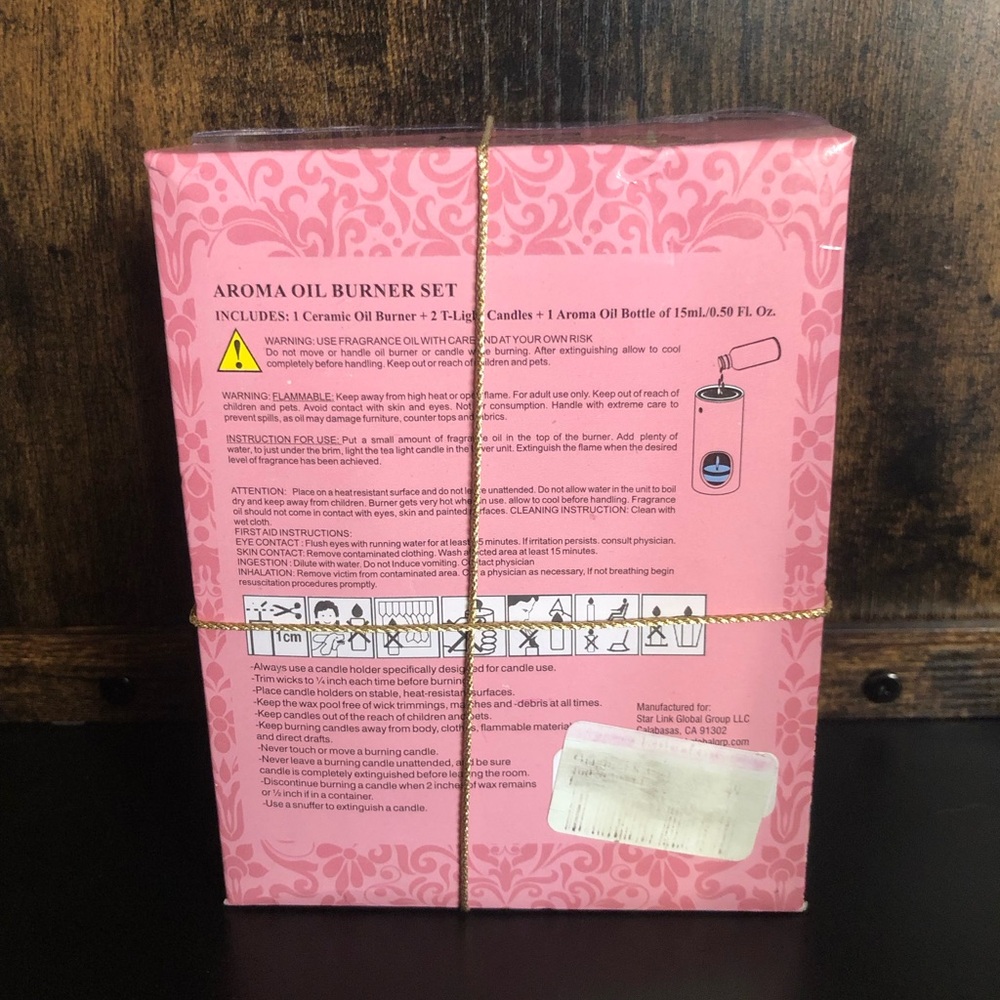 Karma Scents: ‘Rose’ Aroma Oil Burner Set NEW* - Picture 2 of 5